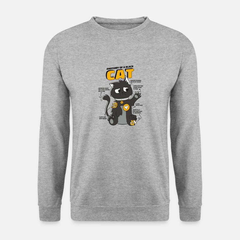 Røntgen af en kat - Unisex sweater - hvidgrå meleret