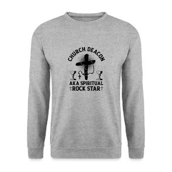 Église Diacre Religion Foi chrétienne Église - Sweat-shirt Unisexe - gris chiné - Devant - Alina (178cm) & Michal (187cm)
