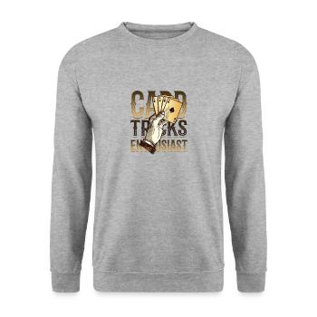 Card Tricks, Enthusiast, Magic Tricks, Wizard - Unisex Sweatshirt - salt & pepper - Front - Alina (178cm) & Michal (187cm)