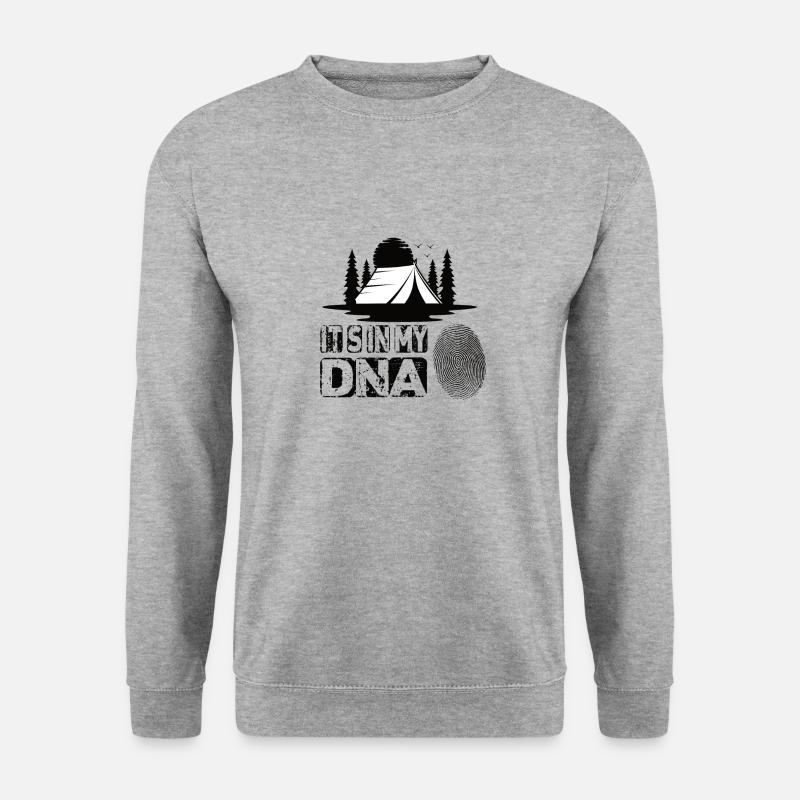 Camping Its In My Dna - Unisex Pullover - Weißgrau meliert