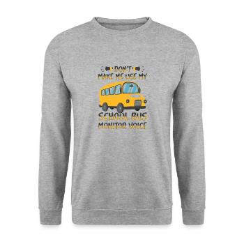 School Bus Monitor Bus Attendant School Transport - Unisex Sweatshirt - salt & pepper - Front - Alina (178cm) & Michal (187cm)
