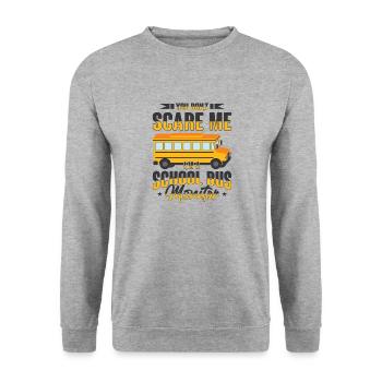 School Bus Monitor Bus Attendant School Transport - Unisex Sweatshirt - salt & pepper - Front - Alina (178cm) & Michal (187cm)