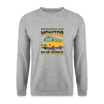Moniteur d’autobus scolaire Transport scolaire des préposés aux autobus - Sweat-shirt Unisexe - gris chiné - Devant - Alina (178cm) & Michal (187cm)