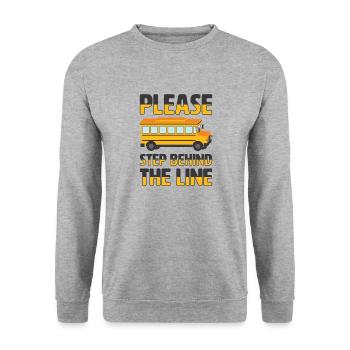 School Bus Monitor Bus Attendant School Transport - Unisex Sweatshirt - salt & pepper - Front - Alina (178cm) & Michal (187cm)