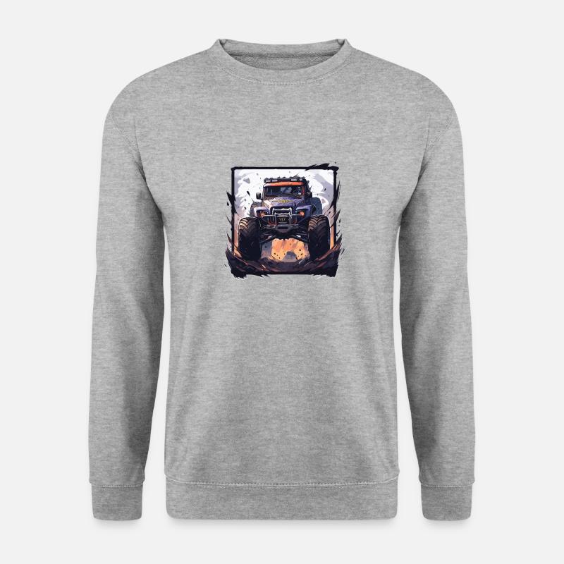 Monstertruck - Unisex Pullover - Weißgrau meliert