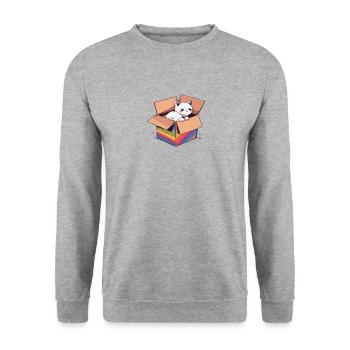 Pet Rainbow LGBTQ Community Cool Lesbian Gay Pun - Unisex Sweatshirt - salt & pepper - Front - Alina (178cm) & Michal (187cm)