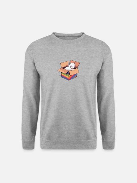 Pet Rainbow LGBTQ Community Cool lesbisk homoseksuel ordspil - Unisex sweater - hvidgrå meleret