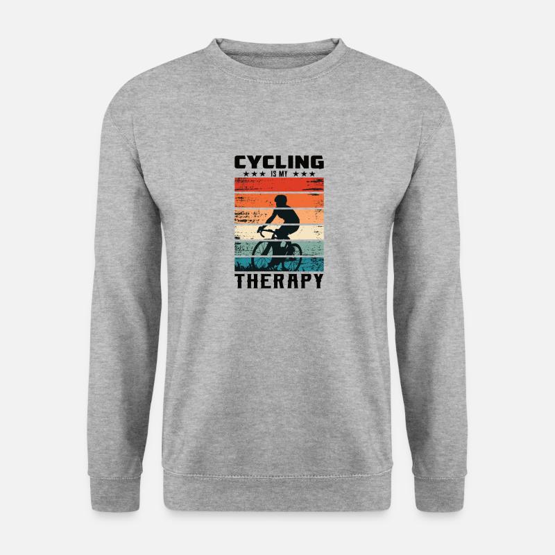 Le cyclisme est ma thérapie - Sweat-shirt Unisexe - gris chiné