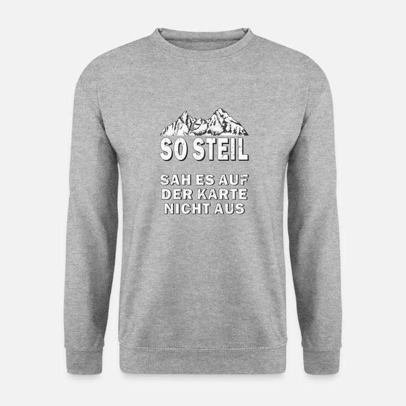 WANDERN SO STEIL - Unisex Pullover - Weißgrau meliert