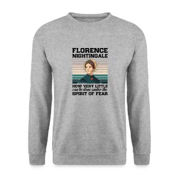 Krankenschwester Florence Nightingale Medizinische - Unisex Pullover - Weißgrau meliert - Vorne - Alina (178cm) & Michal (187cm)