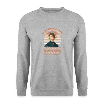 Krankenschwester Florence Nightingale Medizinische - Unisex Pullover - Weißgrau meliert - Vorne - Alina (178cm) & Michal (187cm)