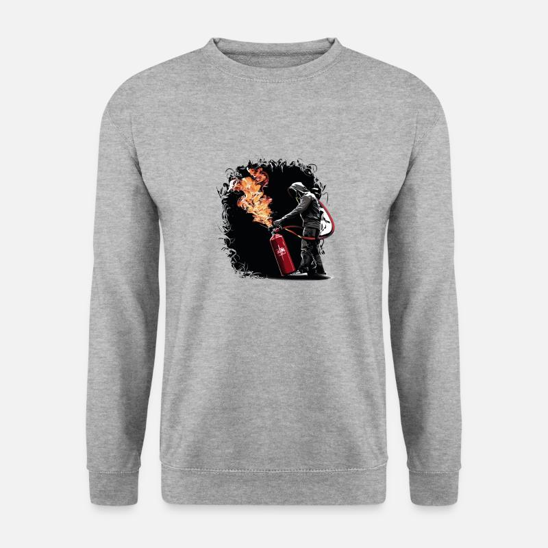 FIREFIGHTERS RESCUING - Unisex Sweatshirt - salt & pepper