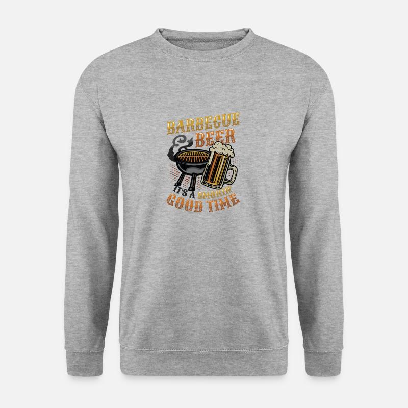 Grill - Unisex Pullover - Weißgrau meliert