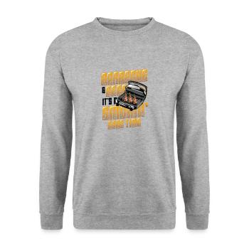 Griller - Sweat-shirt Unisexe - gris chiné - Devant - Alina (178cm) & Michal (187cm)