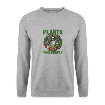 Jardiniers, amateurs de plantes de jardin, collectionneurs de plantes - Sweat-shirt Unisexe - gris chiné - Devant - Alina (178cm) & Michal (187cm)