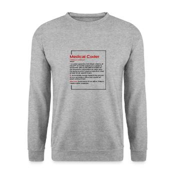 Medical Coder Profession Medical - Unisex Sweatshirt - salt & pepper - Front - Alina (178cm) & Michal (187cm)