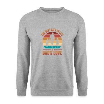 Le meilleur père de tous les temps. Paternité-papa-papa, - Sweat-shirt Unisexe - gris chiné - Devant - Alina (178cm) & Michal (187cm)