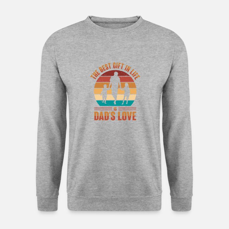 Bester Vater Aller Zeiten. Vaterschafts-papa-papa, - Unisex Pullover - Weißgrau meliert