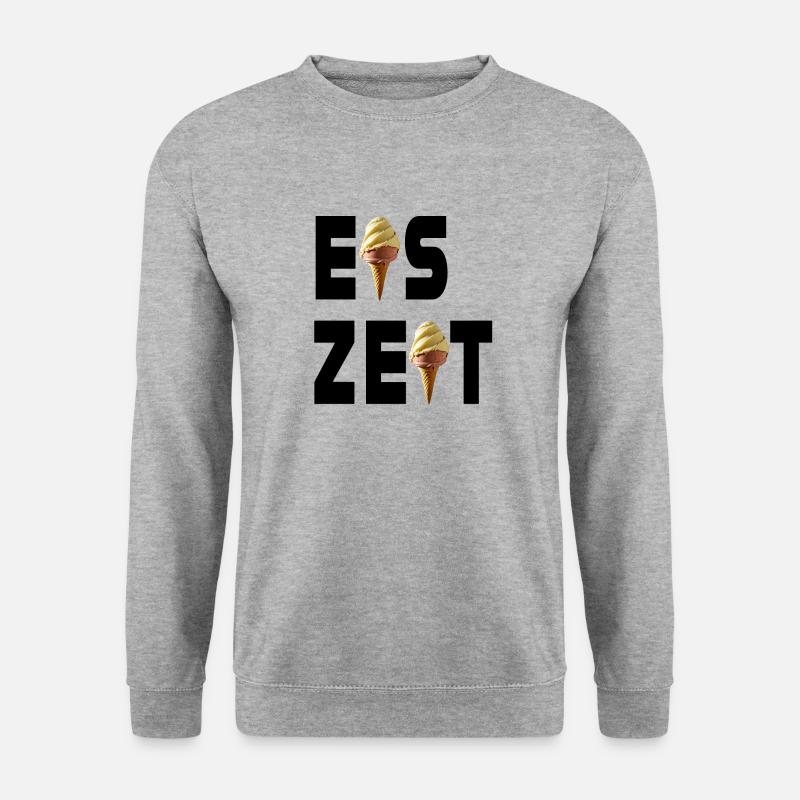 Eiszeit mit Eis - Unisex Pullover - Weißgrau meliert