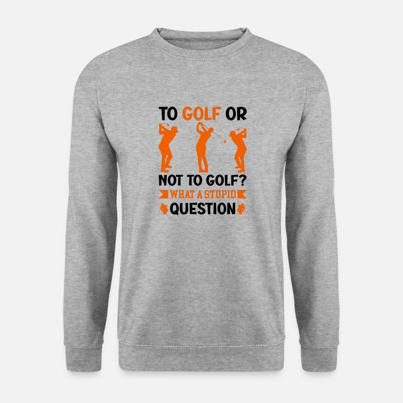 Golf Golfen - Unisex Pullover - Weißgrau meliert