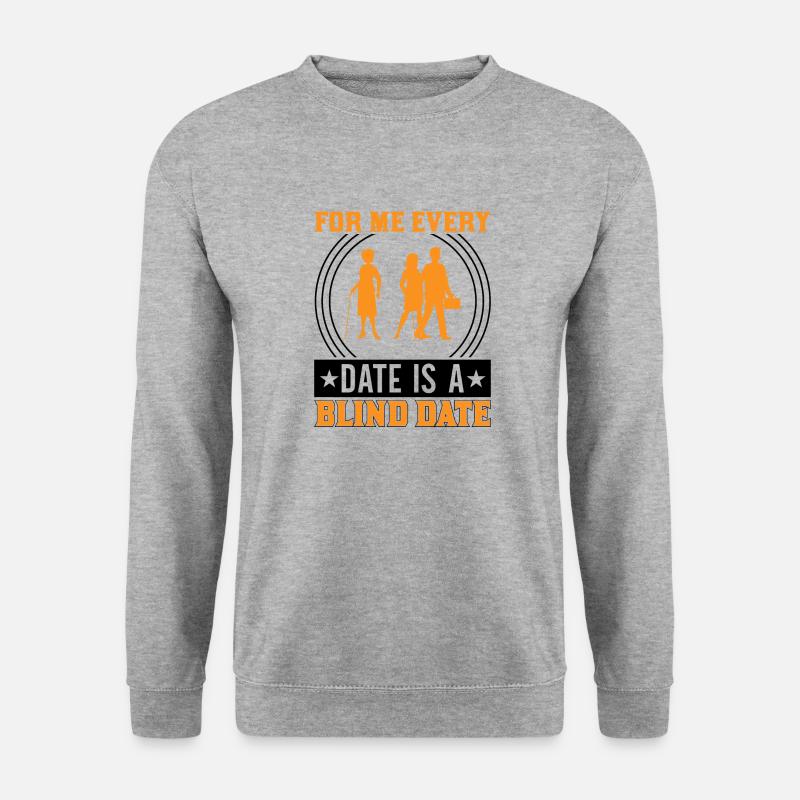 Blindheitsbewusstsein Gesetzlich Blind - Unisex Pullover - Weißgrau meliert