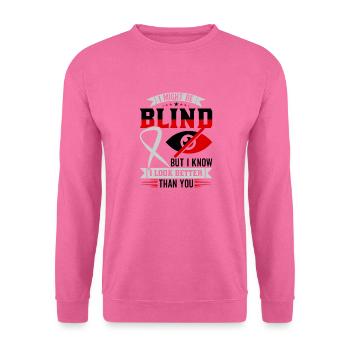 Blindheitsbewusstsein Gesetzlich Blind - Unisex Pullover - Pink - Vorne