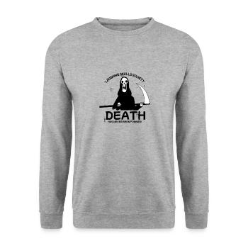 Skulls laughing - Unisex Sweatshirt - salt & pepper - Front - Alina (178cm) & Michal (187cm)