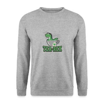 Tea Expert Tea Drinker Tea Addict Tea Enthusiast - Unisex Sweatshirt - salt & pepper - Front - Alina (178cm) & Michal (187cm)