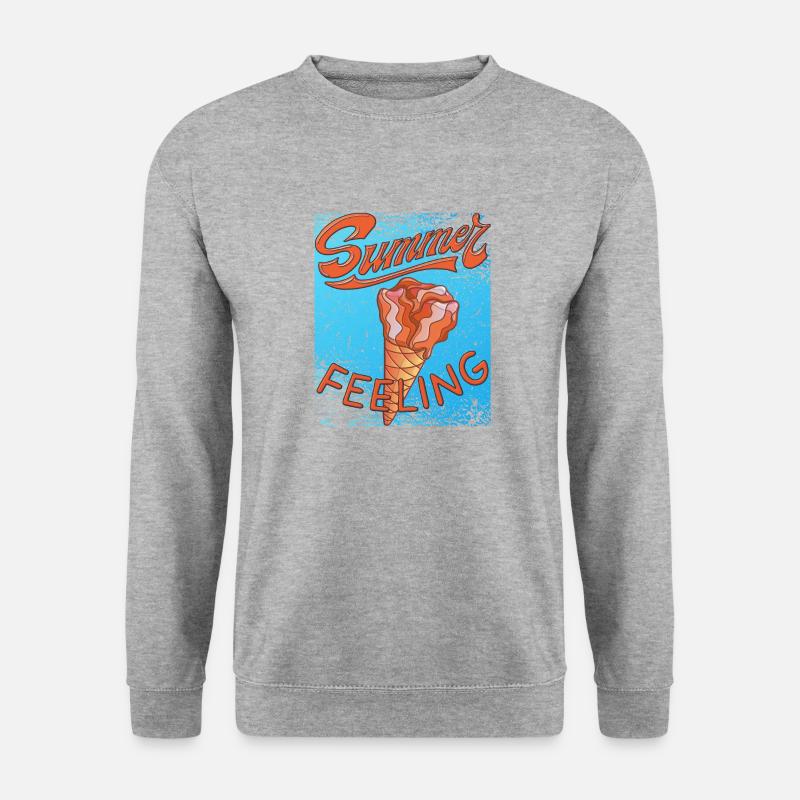 SUMMER FEELING EIS - Unisex Pullover - Weißgrau meliert