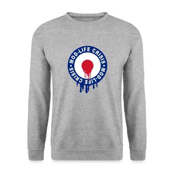 Mod life Crise - Sweat-shirt Unisexe - gris chiné - Devant - Alina (178cm) & Michal (187cm)