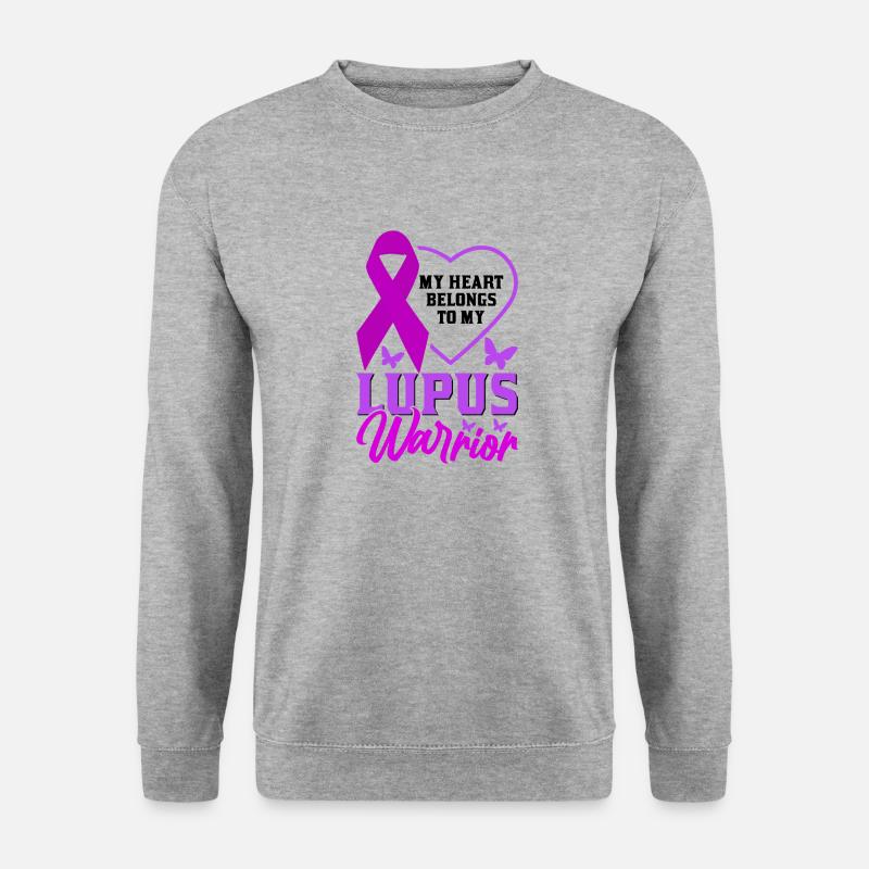 Lupus Bewusstseins Monat - Unisex Pullover - Weißgrau meliert