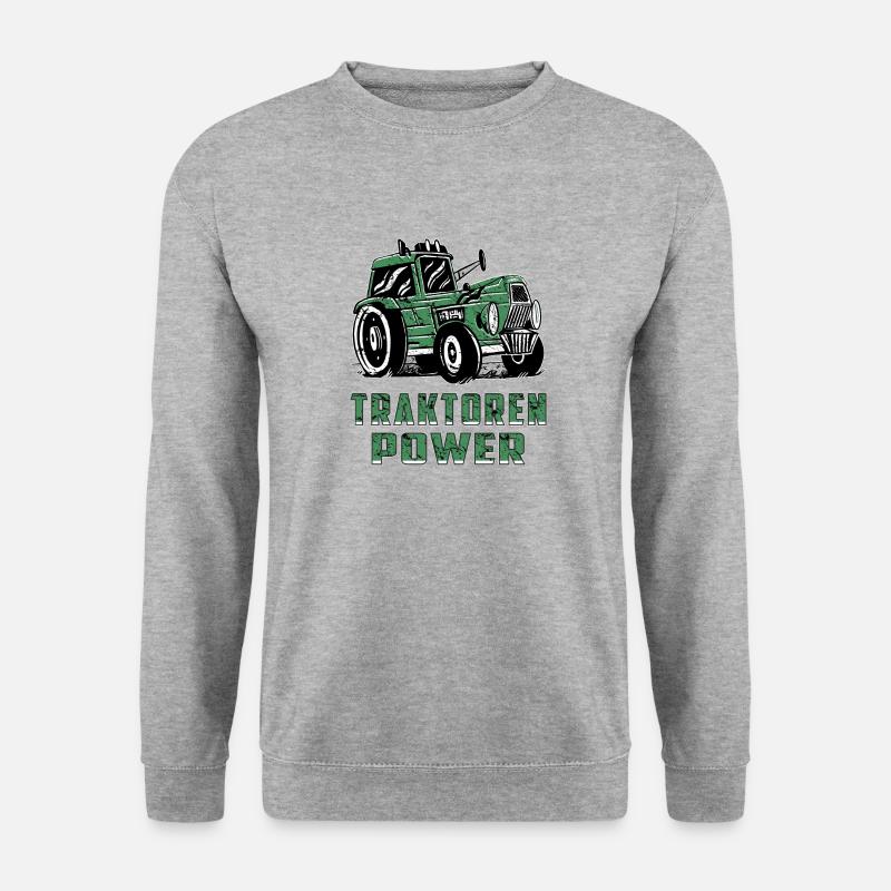 TRAKTOR TRAKTOREN POWER - Unisex Pullover - Weißgrau meliert
