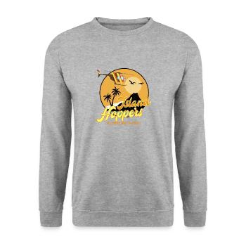 Island hoppers - Unisex Sweatshirt - salt & pepper - Front - Alina (178cm) & Michal (187cm)