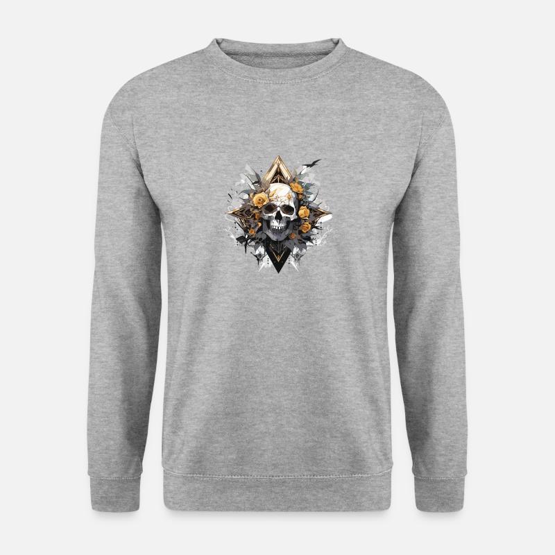Crâne Crâne Crânes Crâne Squelette - Sweat-shirt Unisexe - gris chiné