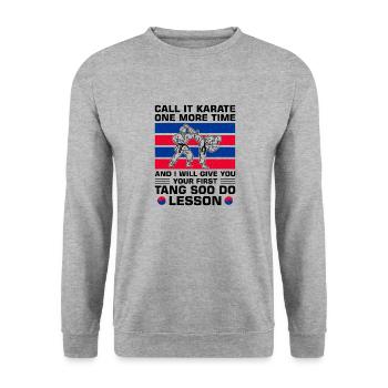 Tang so Do Gift - Unisex Sweatshirt - salt & pepper - Front - Alina (178cm) & Michal (187cm)