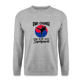 Tang Soo Do Cadeau - Sweat-shirt Unisexe - gris chiné - Devant - Alina (178cm) & Michal (187cm)