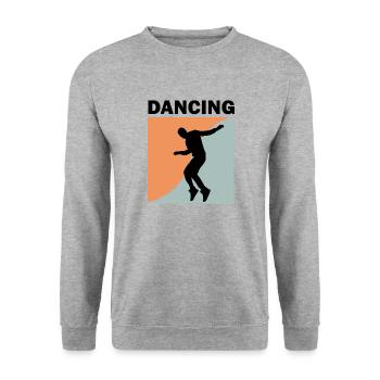 Dancing Dance Music - Unisex Sweatshirt - salt & pepper - Front - Alina (178cm) & Michal (187cm)