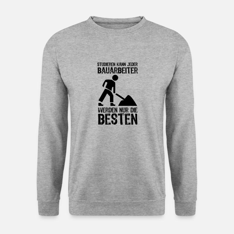 Bauarbeiter - Unisex Pullover - Weißgrau meliert