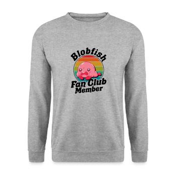 Meeresbiologe Tiefseefisch Blobfisch Ozean - Unisex Pullover - Weißgrau meliert - Vorne - Alina (178cm) & Michal (187cm)