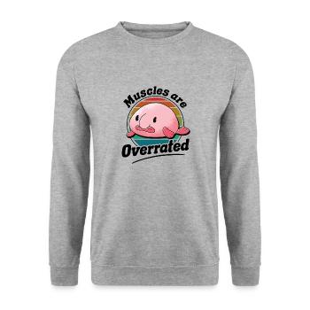 Meeresbiologe Tiefseefisch Blobfisch Ozean - Unisex Pullover - Weißgrau meliert - Vorne - Alina (178cm) & Michal (187cm)