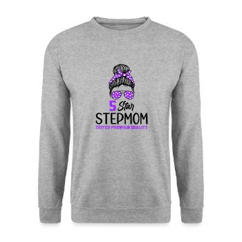 Fête des belles-mères Belle-mère Mère - Sweat-shirt Unisexe - gris chiné - Devant - Alina (178cm) & Michal (187cm)