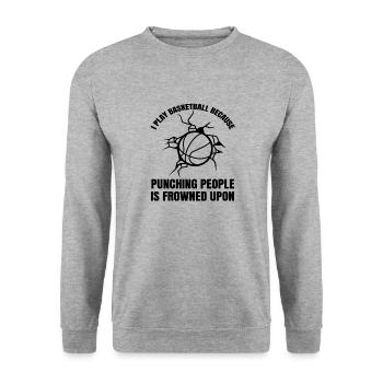 Basket-ball Équipe de basket-ball Basketteur - Sweat-shirt Unisexe - gris chiné - Devant - Alina (178cm) & Michal (187cm)