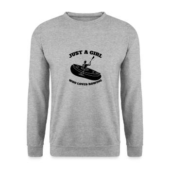 Ruderer Ruderteam Ruderverein Rudersport Rudern - Unisex Pullover - Weißgrau meliert - Vorne - Alina (178cm) & Michal (187cm)