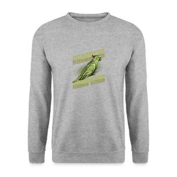 Cockatoo Whisperer, Cockatoo, Bird - Unisex Sweatshirt - salt & pepper - Front - Alina (178cm) & Michal (187cm)