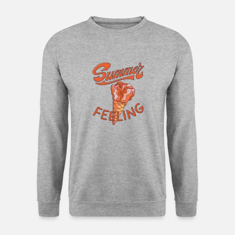 SUMMER FEELING EIS - Unisex Pullover - Weißgrau meliert