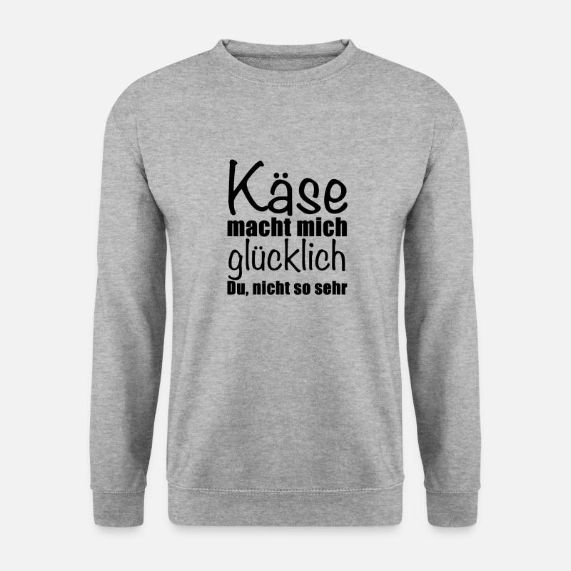 Käse macht Glücklich - Unisex Pullover - Weißgrau meliert
