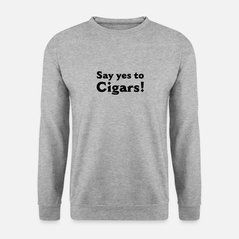 Cigar Smoking Cigars Smoker - Unisex Sweatshirt - salt & pepper