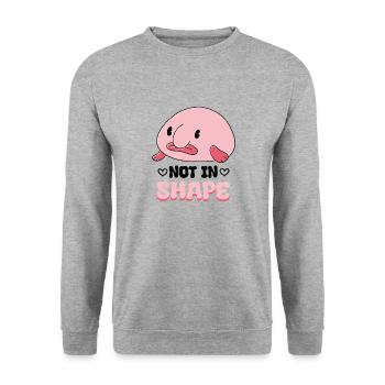 Meeresbiologe Tiefseefisch Blobfisch Ozean - Unisex Pullover - Weißgrau meliert - Vorne - Alina (178cm) & Michal (187cm)