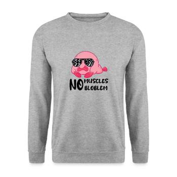 Meeresbiologe Tiefseefisch Blobfisch Ozean - Unisex Pullover - Weißgrau meliert - Vorne - Alina (178cm) & Michal (187cm)