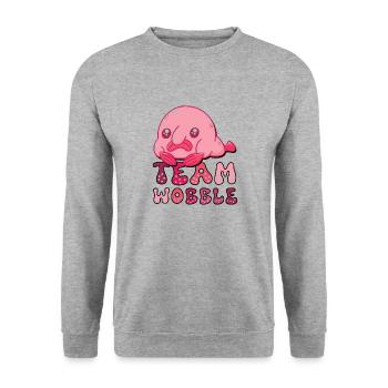 Marine Biologist Deep Sea Fish Blob Fish Ocean - Unisex Sweatshirt - salt & pepper - Front - Alina (178cm) & Michal (187cm)